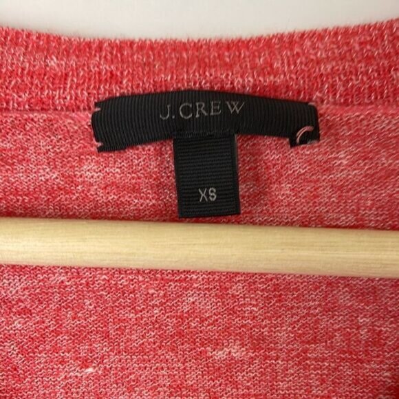 J. Crew Merino Linen Pink V-Neck Sweater Size Extra Small - Picture 3 of 8